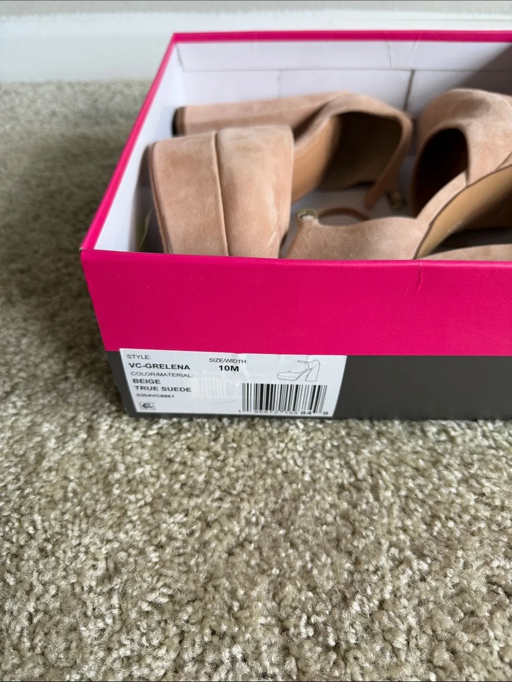 NWT Vince Camuto Grelena Platform Mary Jane Heels in Blush Pink